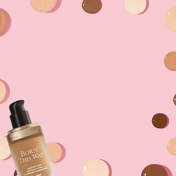 foundation bottle and spots of shades