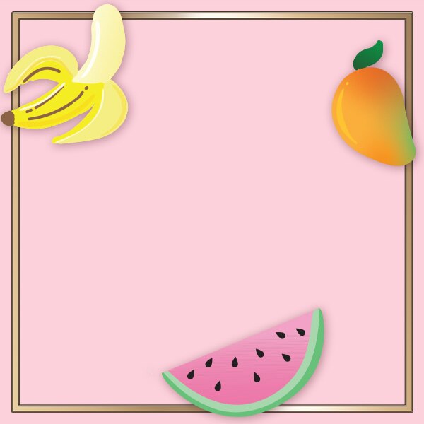 fruits banana mango watermelon