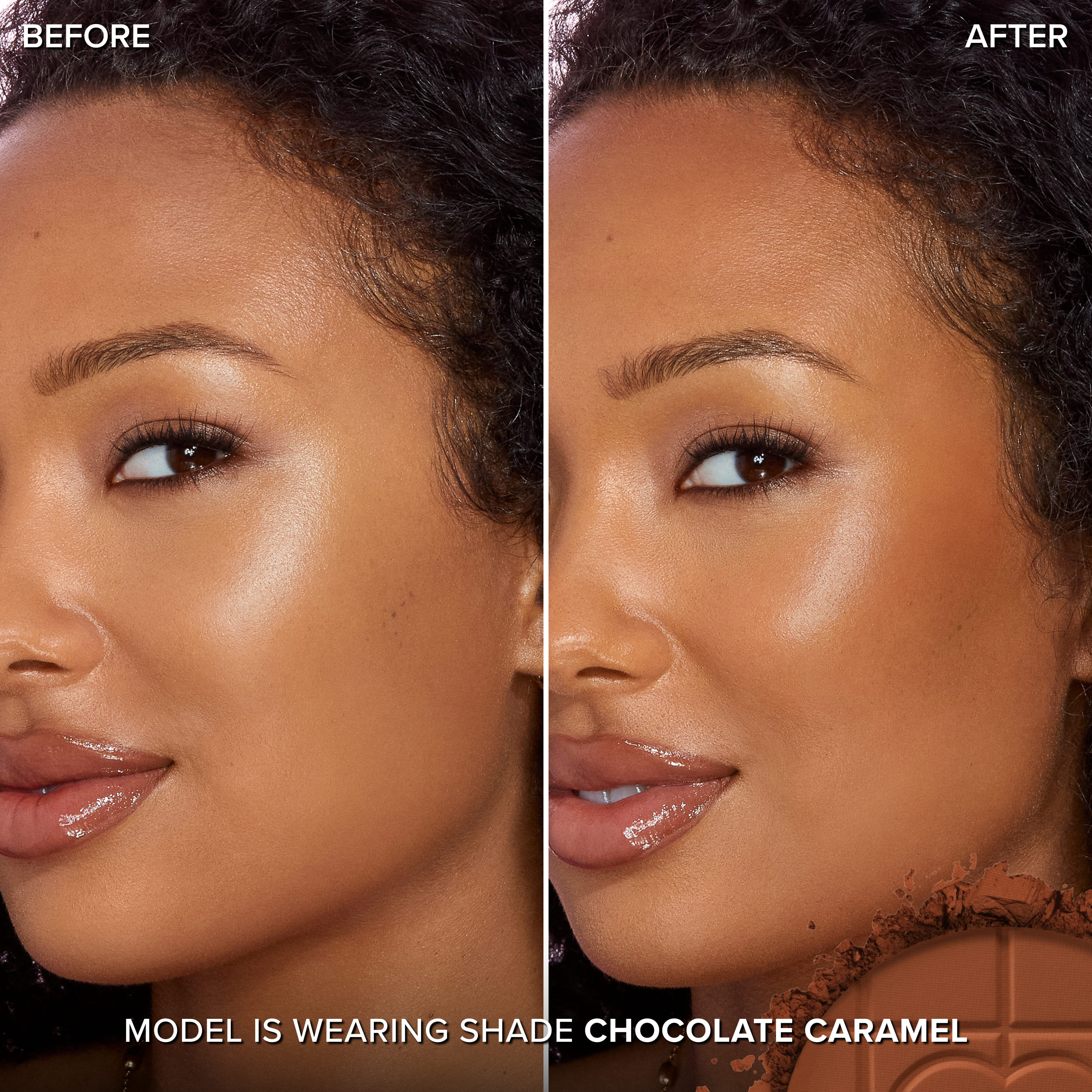 Chocolate Soleil Matte Blurring Bronzer, Milk Chocolate, NET WT. 0.28 OZ. / 8.0 g