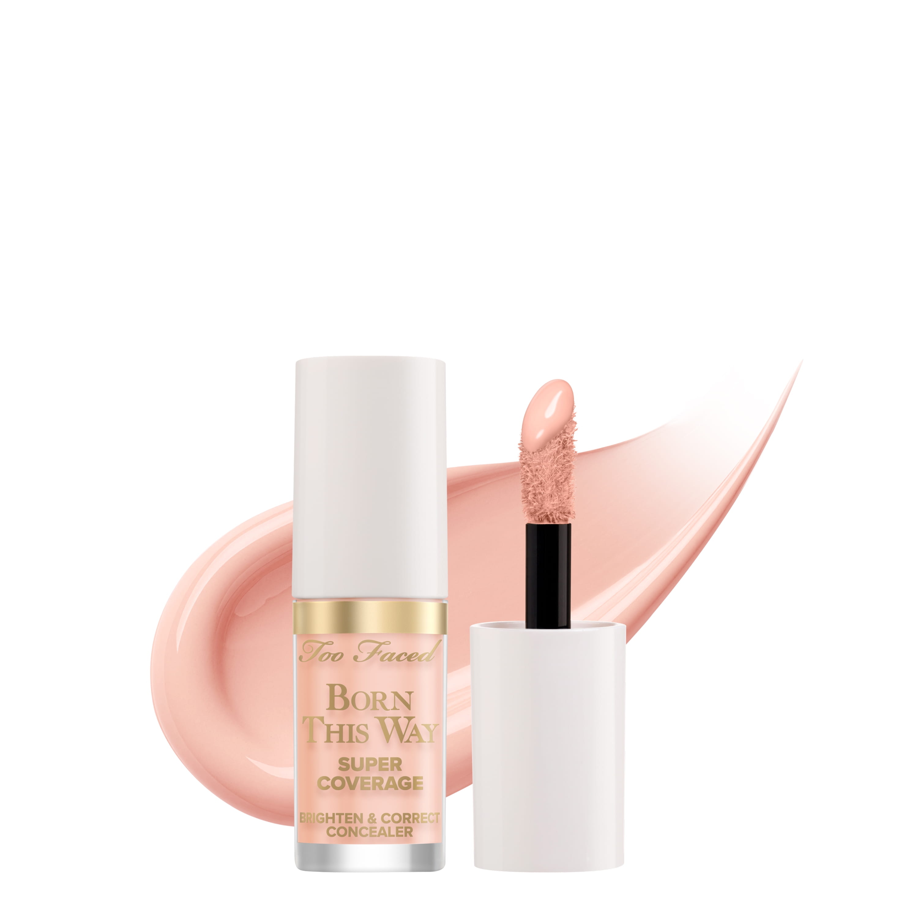 Born This Way Super Coverage Brighten & Correct Concealer, Pink, NET WT. 0.06 OZ. / 2.0 mL