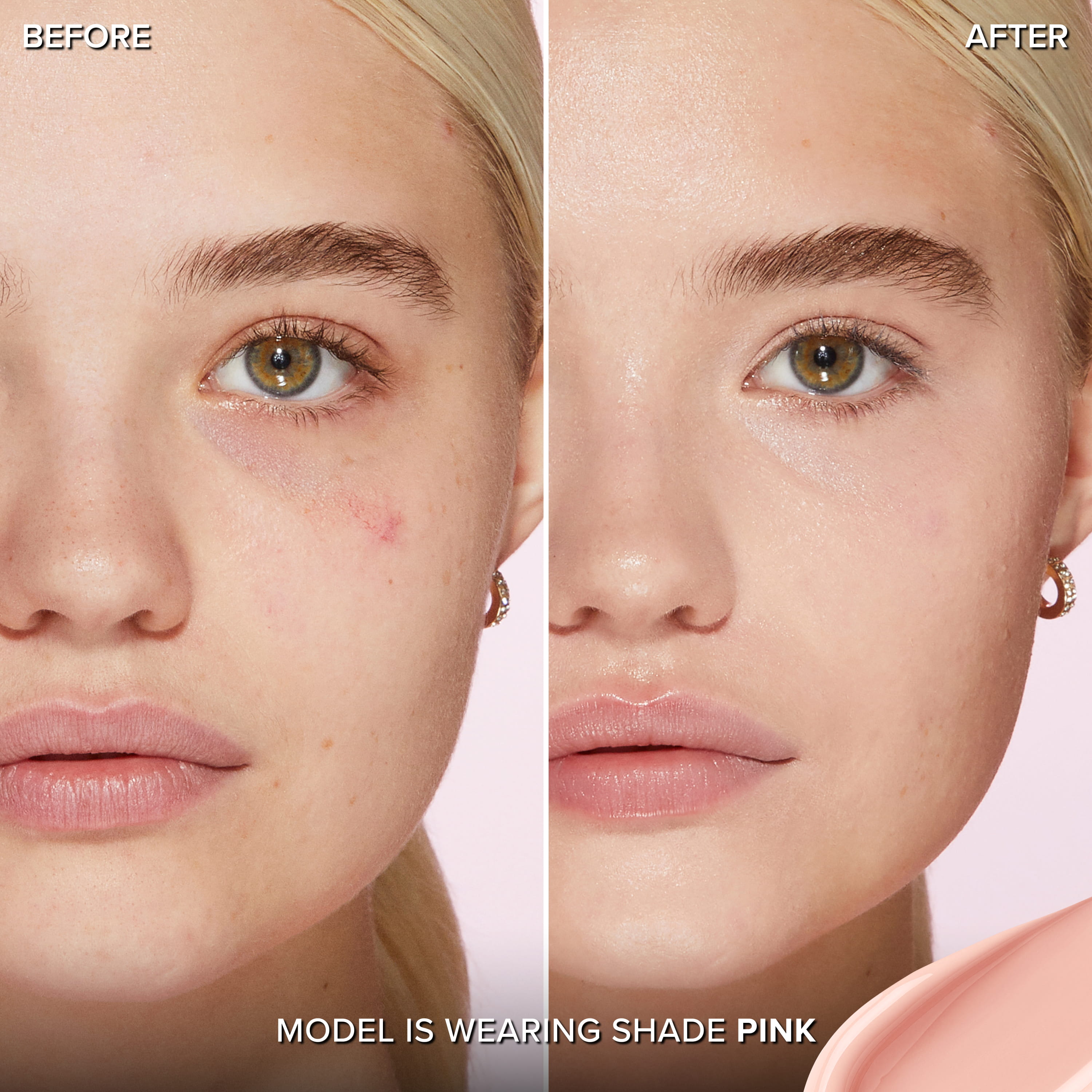 Born This Way Super Coverage Brighten & Correct Concealer, Pink, NET WT. 0.06 OZ. / 2.0 mL