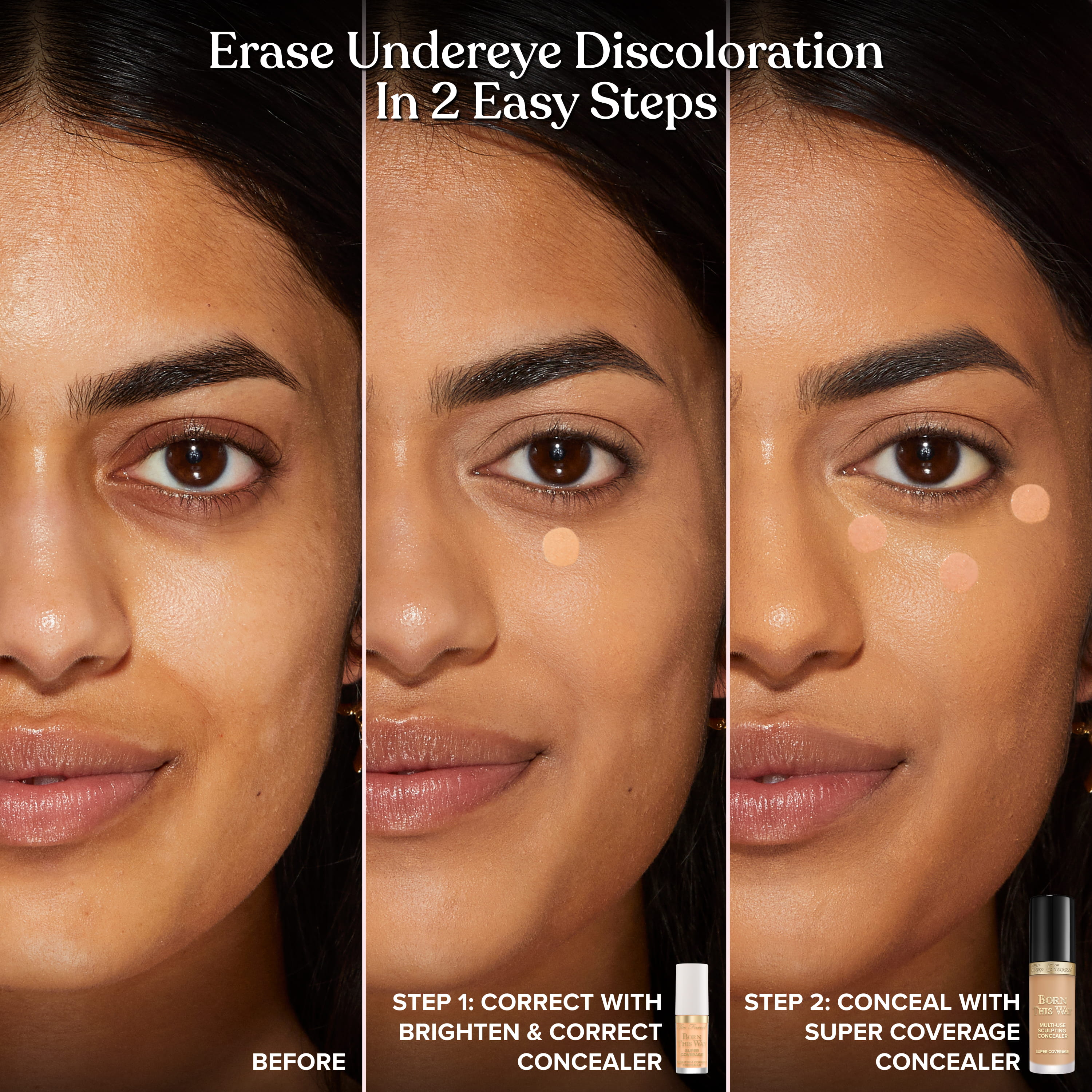 Born This Way Super Coverage Brighten & Correct Concealer, Pink, NET WT. 0.06 OZ. / 2.0 mL